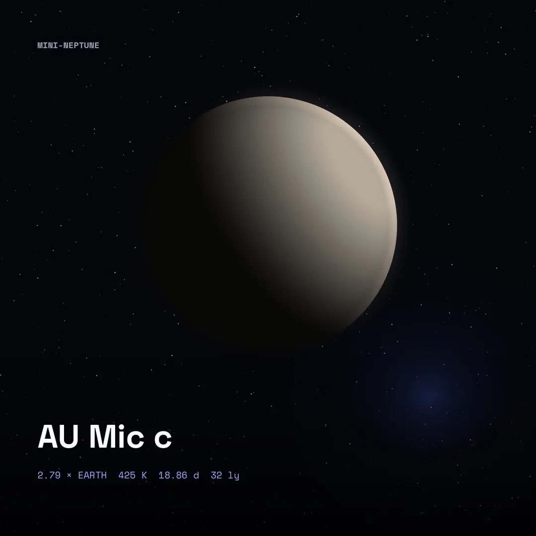AU Mic c: 4-Planet System, 0.119 AU Out